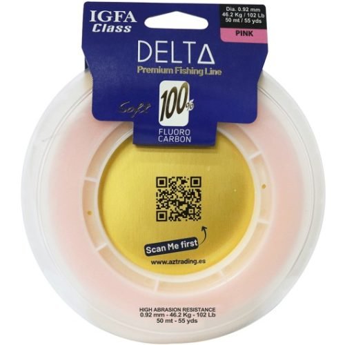 Fluorocarbono Delta Pink IGFA 0,49 mm 50 mts 32 lbs