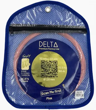 Fluorocarbono Delta Pink IGFA 1,30 mm 30 mts 180 lbs